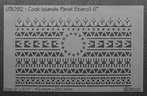 ibicci Cook Islands Panel Stencil 6”